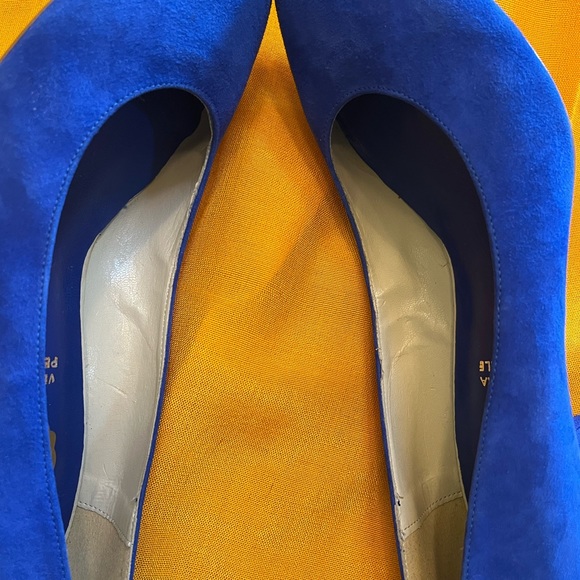 ๐ Cobalt Blue Suede Heels by OTISOPSE 41 EUR (10.5 US) Like New - Picture 12 of 12